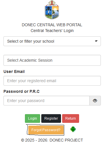 Forgot password