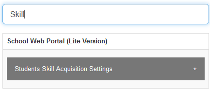 Skill acquisition tab
