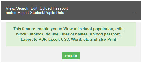 Student profile tab