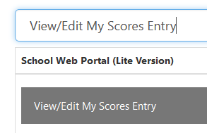 View/Edit my scores